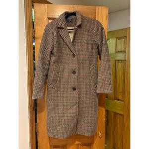 Abercrombie & Fitch Plaid Wool Coat